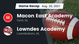 Recap: Macon East Academy  vs. Lowndes Academy  2021