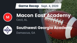 Recap: Macon East Academy  vs. Southwest Georgia Academy  2020