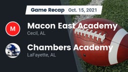 Recap: Macon East Academy  vs. Chambers Academy  2021