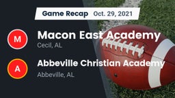 Recap: Macon East Academy  vs. Abbeville Christian Academy  2021