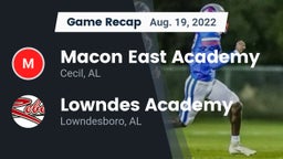 Recap: Macon East Academy  vs. Lowndes Academy  2022