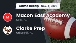 Recap: Macon East Academy  vs. Clarke Prep  2022