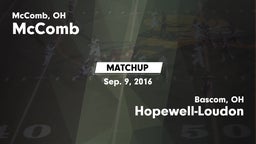 Matchup: McComb  vs. Hopewell-Loudon  2016