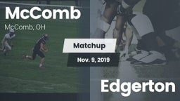 Matchup: McComb  vs. Edgerton 2019