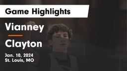Vianney  vs Clayton  Game Highlights - Jan. 10, 2024