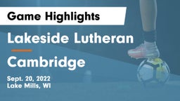 Lakeside Lutheran  vs Cambridge  Game Highlights - Sept. 20, 2022