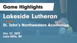Lakeside Lutheran  vs St. John’s Northwestern Academies Game Highlights - Oct. 27, 2022