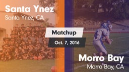 Matchup: Santa Ynez High vs. Morro Bay  2016