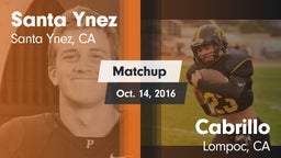 Matchup: Santa Ynez High vs. Cabrillo  2016