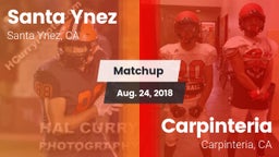 Matchup: Santa Ynez High vs. Carpinteria  2018