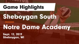 Sheboygan South  vs Notre Dame Academy Game Highlights - Sept. 12, 2019