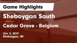 Sheboygan South  vs Cedar Grove - Belgium Game Highlights - Oct. 5, 2019