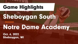 Sheboygan South  vs Notre Dame Academy Game Highlights - Oct. 6, 2022