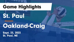 St. Paul  vs Oakland-Craig  Game Highlights - Sept. 23, 2023