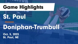 St. Paul  vs Doniphan-Trumbull  Game Highlights - Oct. 5, 2023
