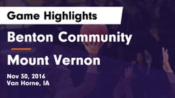 Benton Community vs Mount Vernon  Game Highlights - Nov 30, 2016