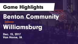 Benton Community vs Williamsburg  Game Highlights - Dec. 15, 2017