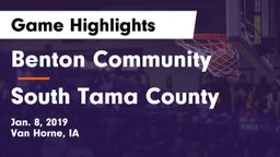 Benton Community vs South Tama County  Game Highlights - Jan. 8, 2019