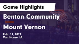 Benton Community vs Mount Vernon  Game Highlights - Feb. 11, 2019