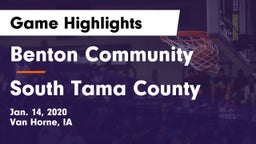 Benton Community vs South Tama County  Game Highlights - Jan. 14, 2020