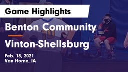 Benton Community vs Vinton-Shellsburg  Game Highlights - Feb. 18, 2021