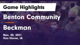 Benton Community vs Beckman  Game Highlights - Nov. 30, 2021