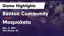 Benton Community vs Maquoketa  Game Highlights - Dec. 3, 2021