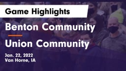 Benton Community vs Union Community  Game Highlights - Jan. 22, 2022