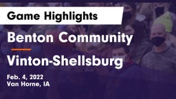 Benton Community vs Vinton-Shellsburg  Game Highlights - Feb. 4, 2022