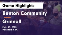 Benton Community vs Grinnell  Game Highlights - Feb. 13, 2023