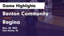 Benton Community vs Regina  Game Highlights - Nov. 30, 2023