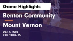 Benton Community vs Mount Vernon  Game Highlights - Dec. 5, 2023