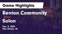 Benton Community vs Solon  Game Highlights - Jan. 5, 2024