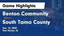 Benton Community vs South Tama County  Game Highlights - Jan. 14, 2020