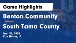 Benton Community vs South Tama County  Game Highlights - Jan. 31, 2020