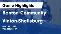 Benton Community vs Vinton-Shellsburg  Game Highlights - Dec. 18, 2020