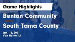 Benton Community vs South Tama County  Game Highlights - Jan. 12, 2021