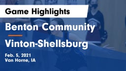 Benton Community vs Vinton-Shellsburg  Game Highlights - Feb. 5, 2021