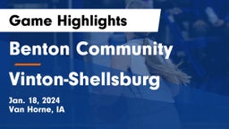 Benton Community vs Vinton-Shellsburg  Game Highlights - Jan. 18, 2024