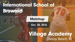 Matchup: ISB vs. Village Academy  2016