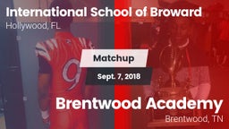 Matchup: ISB vs. Brentwood Academy  2018