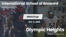Matchup: ISB vs. Olympic Heights  2018