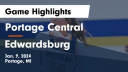 Portage Central  vs Edwardsburg  Game Highlights - Jan. 9, 2024