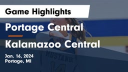 Portage Central  vs Kalamazoo Central  Game Highlights - Jan. 16, 2024