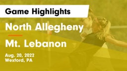 North Allegheny  vs Mt. Lebanon  Game Highlights - Aug. 20, 2022