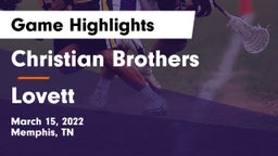 Christian Brothers  vs Lovett  Game Highlights - March 15, 2022