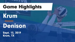Krum  vs Denison Game Highlights - Sept. 13, 2019