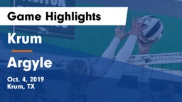 Krum  vs Argyle  Game Highlights - Oct. 4, 2019