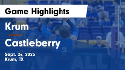 Krum  vs Castleberry  Game Highlights - Sept. 26, 2023