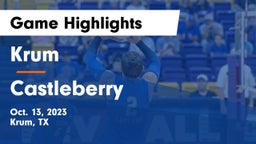 Krum  vs Castleberry  Game Highlights - Oct. 13, 2023